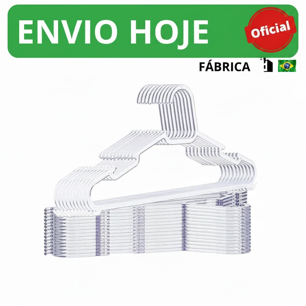 Kit com 50 Cabides de Acrílico: Qualidade e Preço Imbatível