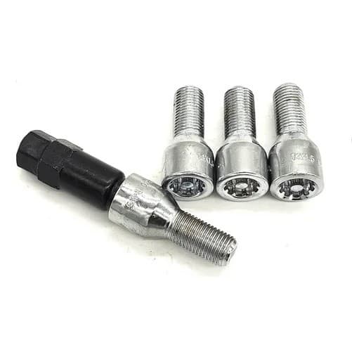 Jogo Parafuso Roda Antifurto Rosca Para Carro da Marca Fiat Furação 12 x 1,25