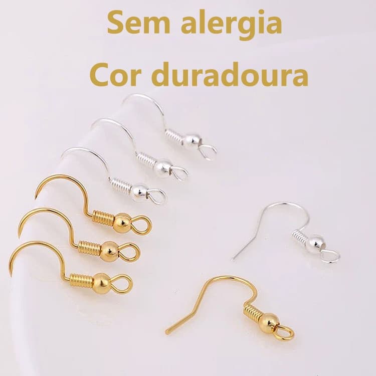Base Para Brinco Anzol Dourada 20*18mm 100pcs-dourado/prata/preto  Aplicável a vários acessórios de pulseira de moda de