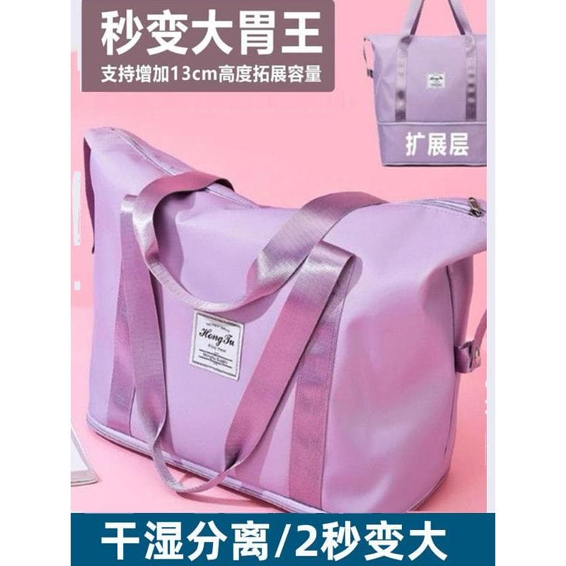 Bolsa de viagem grande capacidade feminina carrinho grande portátil viagem de negócios portátil esperando por produção s