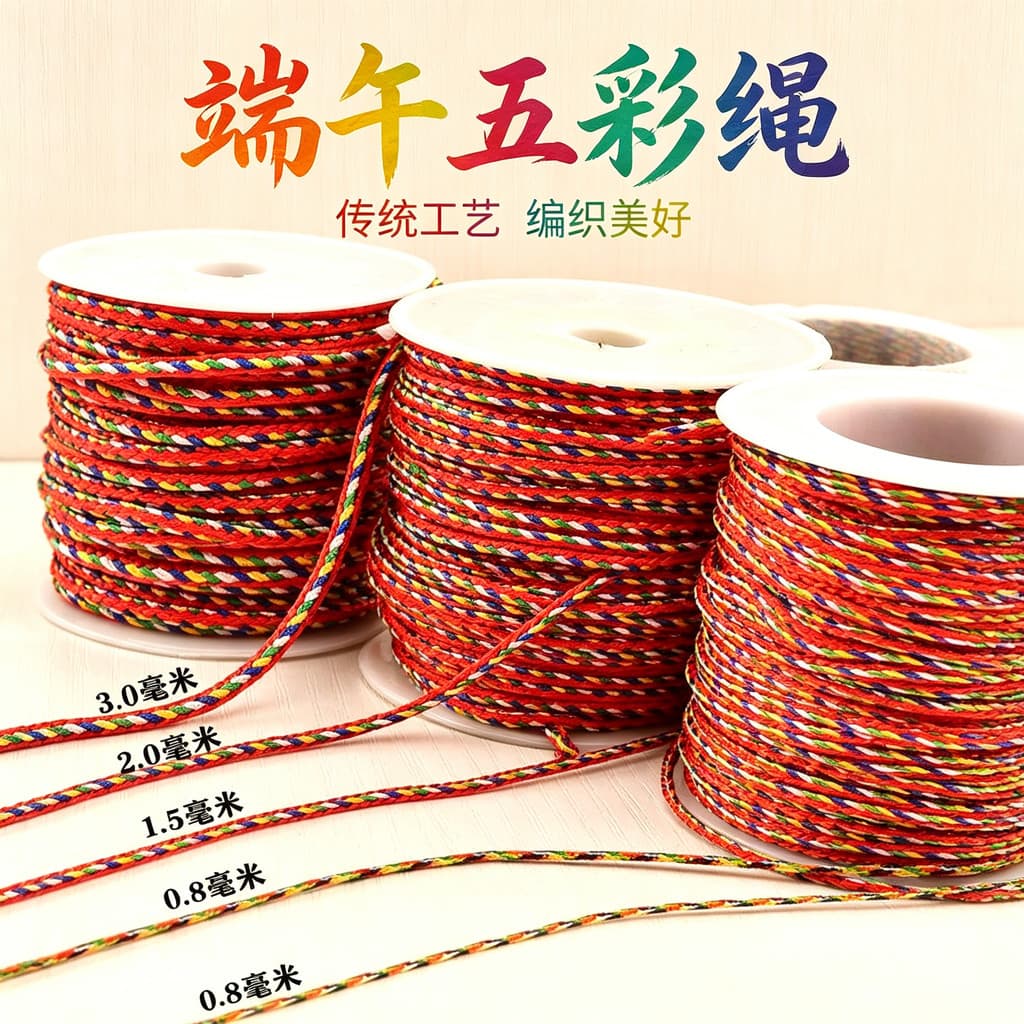 Dragon Boat Festival Corda Multicolorida Pacote de Material diy Pulseira Tecido à Mão Pequeno Zongzi Fio de Cinco Cores