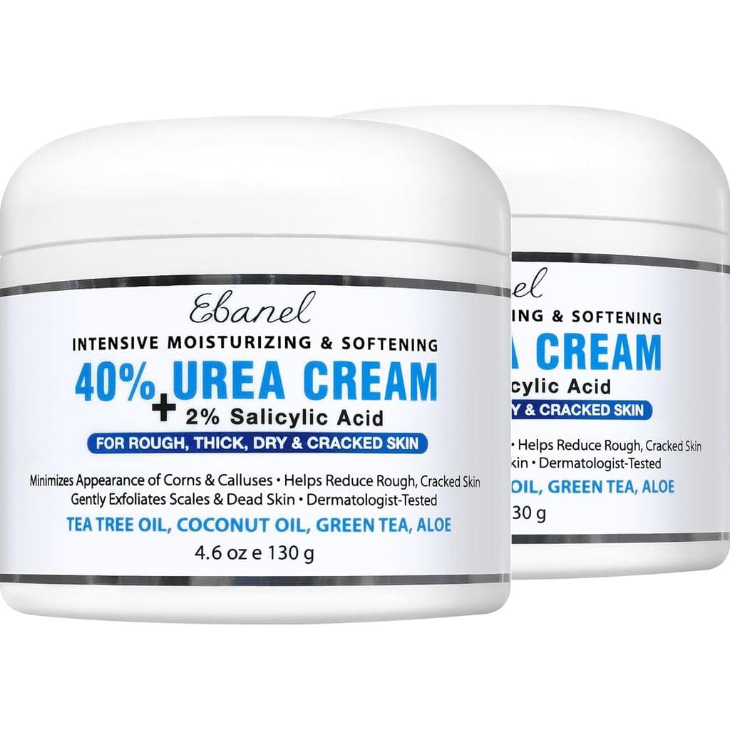 Creme de Ureia Ebanel 40% com Ácido Salicílico 2%, Creme para os Pés para Calcanhares Secos e Rachados, Pés, Joelhos, Co