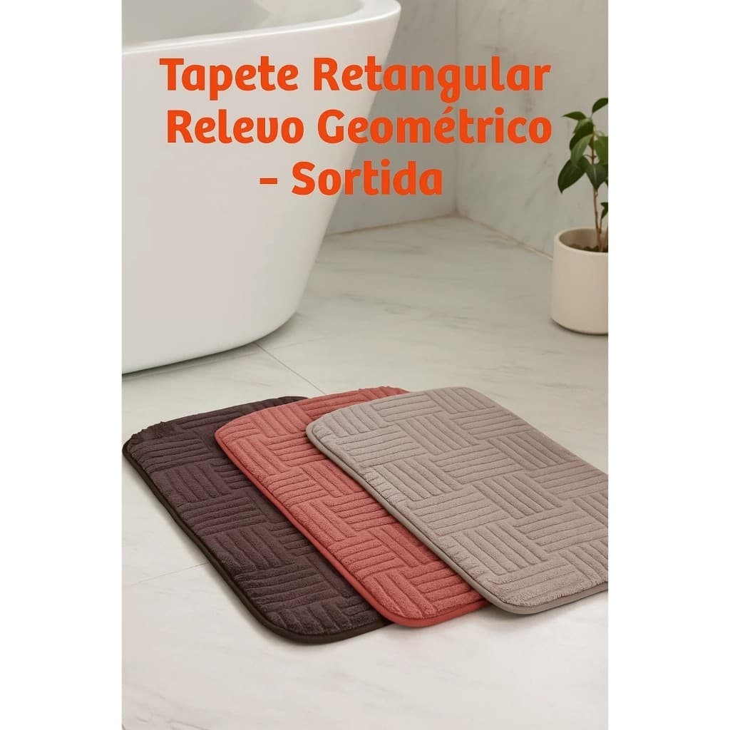 Tapete retangular relevo geometrico carpete decor sala quarto antiderrapante conforto