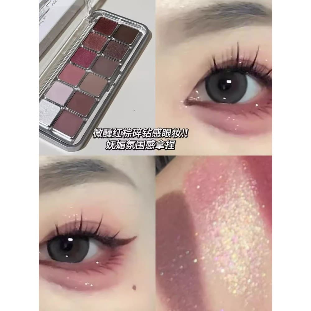 Estética Ju Style Tai Vaca!Atmosfera Feel Pinch Dry Rose Rosa Ligeiramente Bêbado Vermelho Marrom para Paleta de Sombras