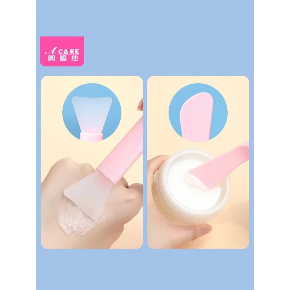 Escova de máscara F1pq808-Dupla-cabeça dupla utilização aplicador de Silicone escavação colher pátio máscara de lama Fac