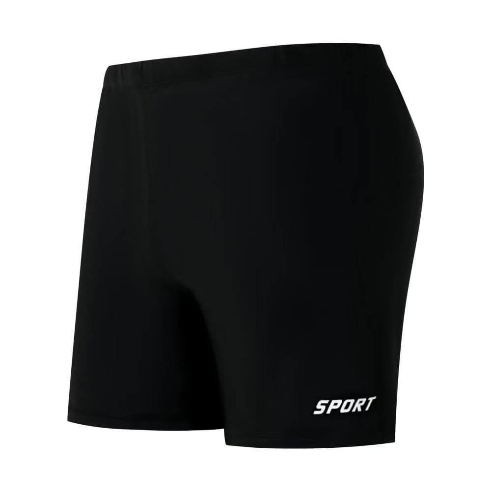 Verão puro preto troncos de natação Boxer masculino Close-Fitting respirável de secagem rápida troncos de natação S