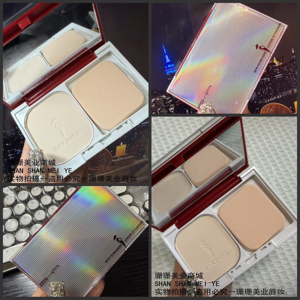 Frete grátis pó iluminador marfim pó branco fixação pó delicado não flutuante fixação maquiagem marfim pó branco