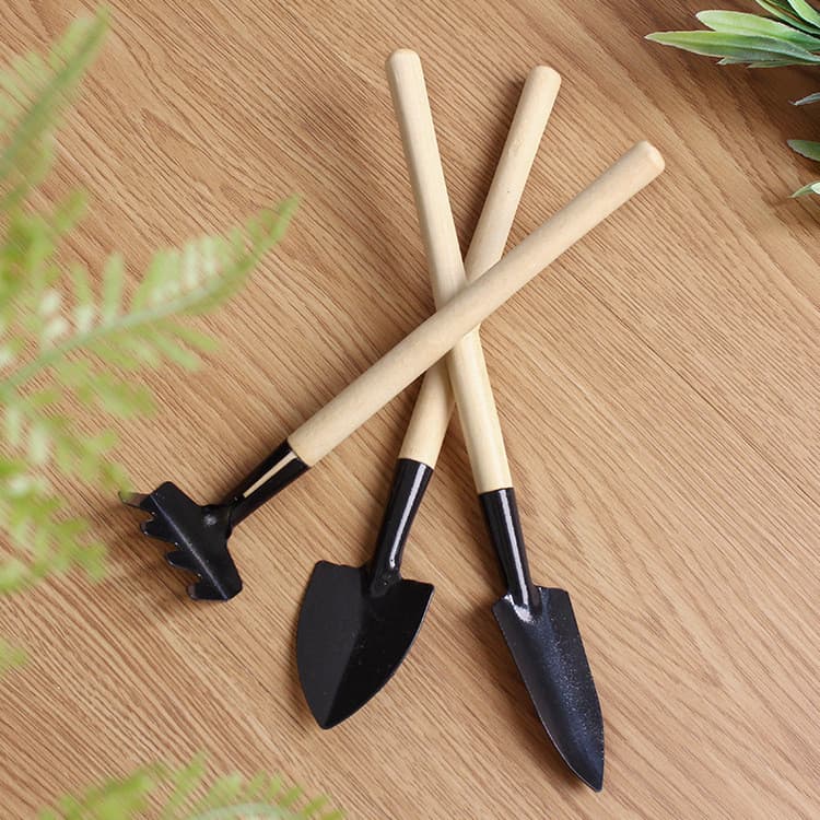 Ferramentas de jardinagem conjunto de três peças ferramentas de jardim Multi-função pá ancinho pá planta doméstica vaso