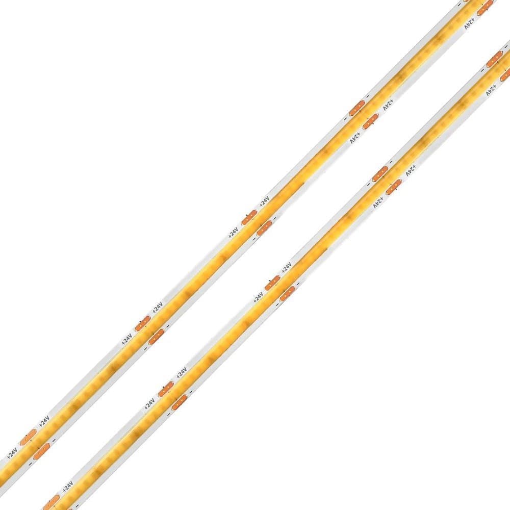 Fita LED COB Dimerizável 5 Metros Interno IP20 12W/M 2700K 300leds/m 24V 1140lm - Lumanti F24C2280