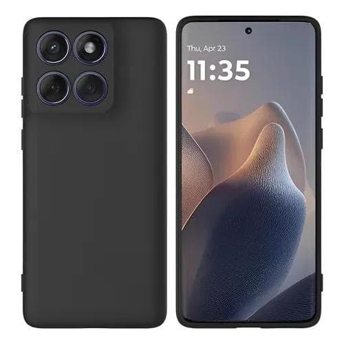 Capa Capinha Silicone Aveludada Preta Para Motorola Moto G47 5G