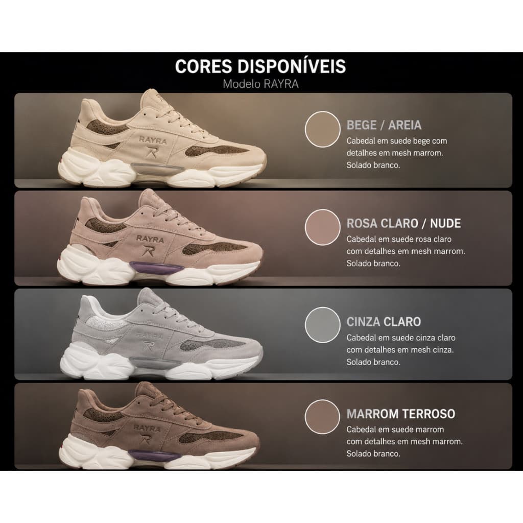 Tênis Feminino Rayra BALANC Blogueira Chunky Sneaker Lançamento