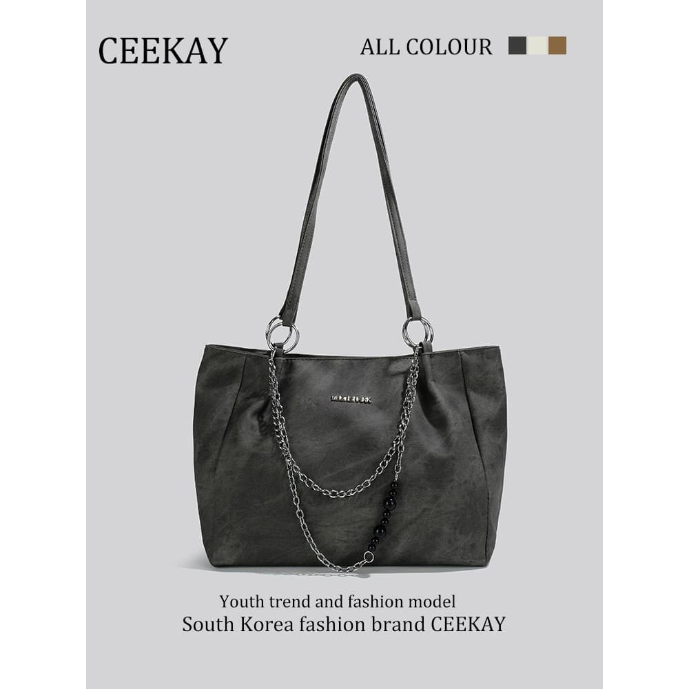 CEEEKAY autêntico High-End sentido de um ombro grande saco feminino 2026 novo estilo de grande capacidade meninas classe