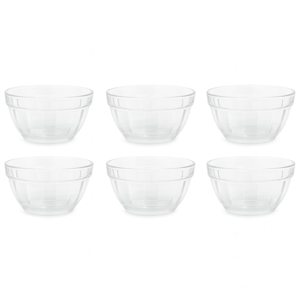 Conjunto Pote Sobremesa Sorvete Petisco 6 Peças Vidro 400 Ml