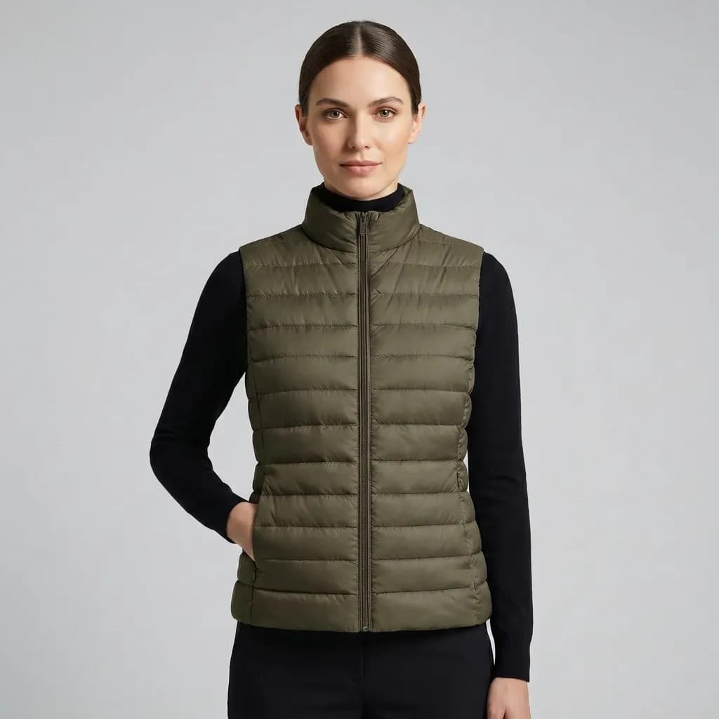 Colete Puffer Feminino Premium Casual Outono Inverno Social