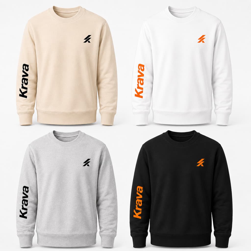 Moletom Krava Original Gola Careca Logo Minimalista Casual