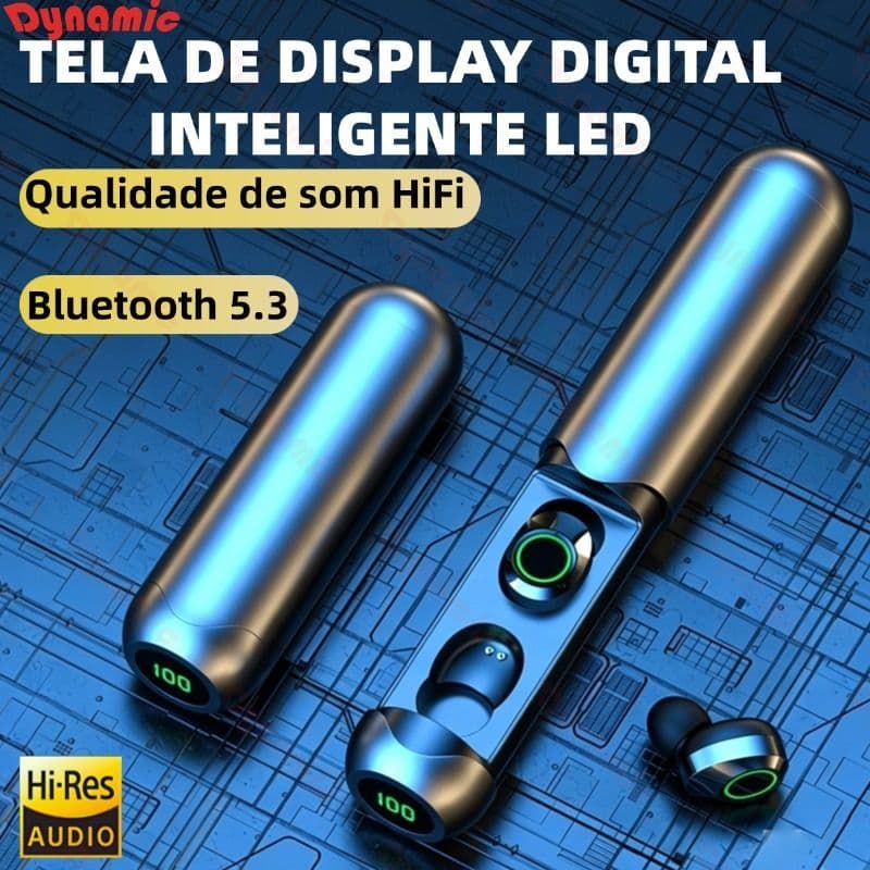 Fones de Ouvido Bluetooth 5.3 Sem Fio - TWS Headset Gamer com Controle Touch e Fones Esportivos-DY