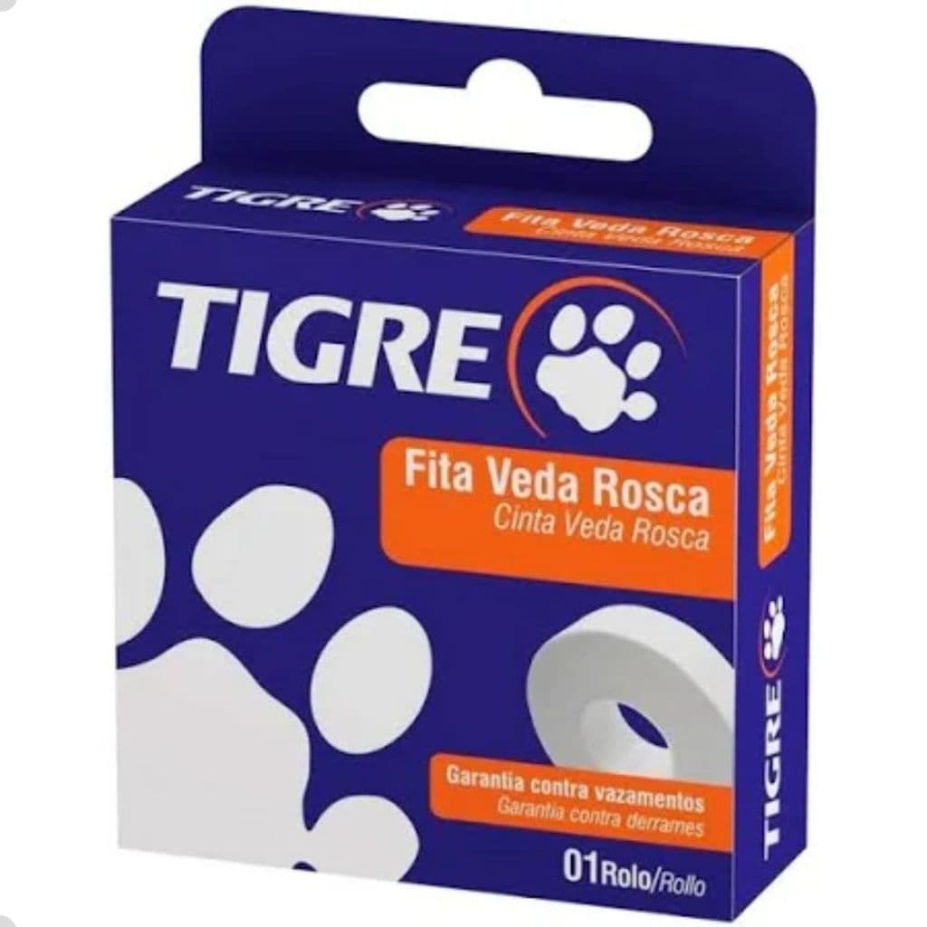 Fita Veda Rosca 18mm x 10m - Tigre