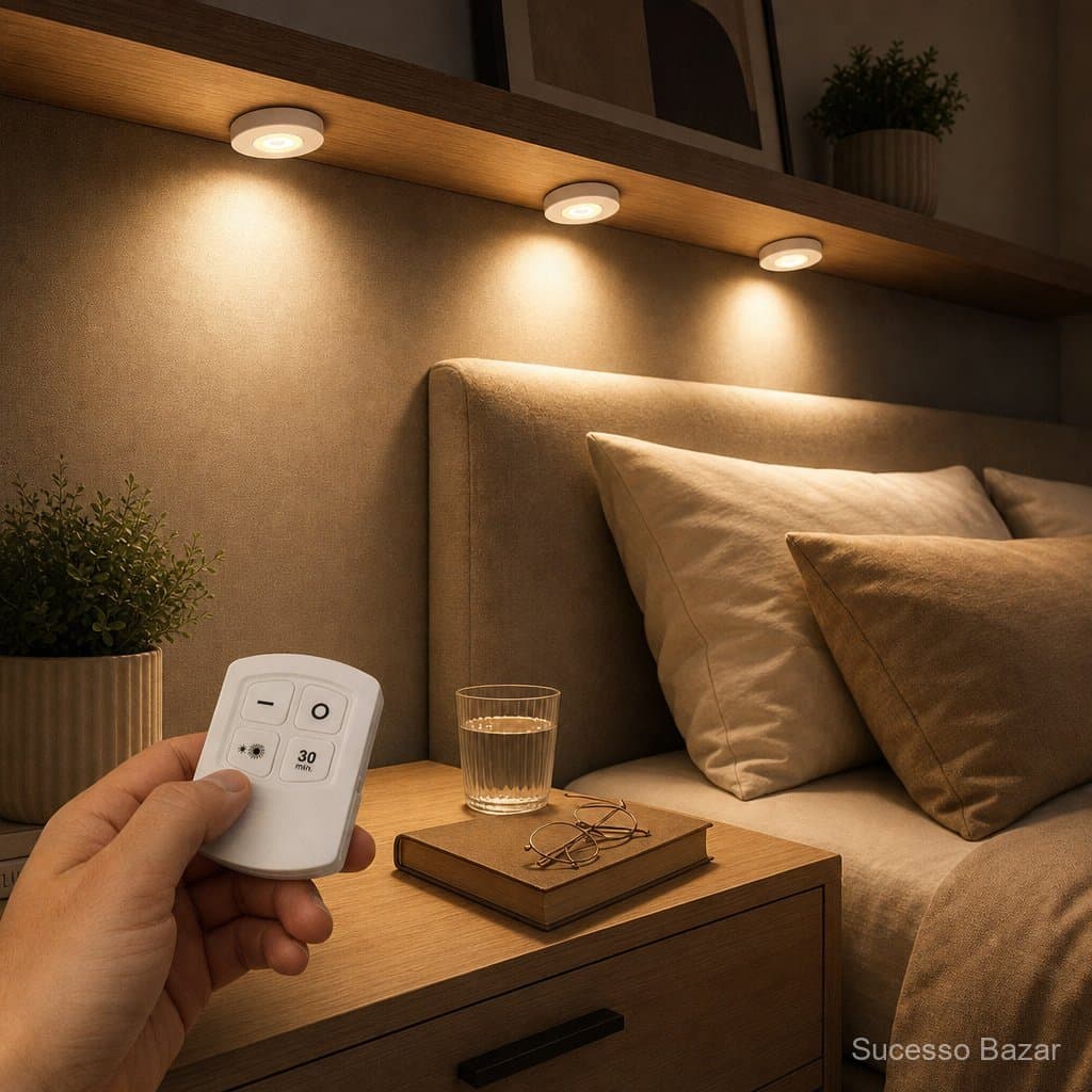 4 Pcs Lâmpada Luz Noturna Com Sensor LED COB Carregamento Bateria Com Controle Remoto