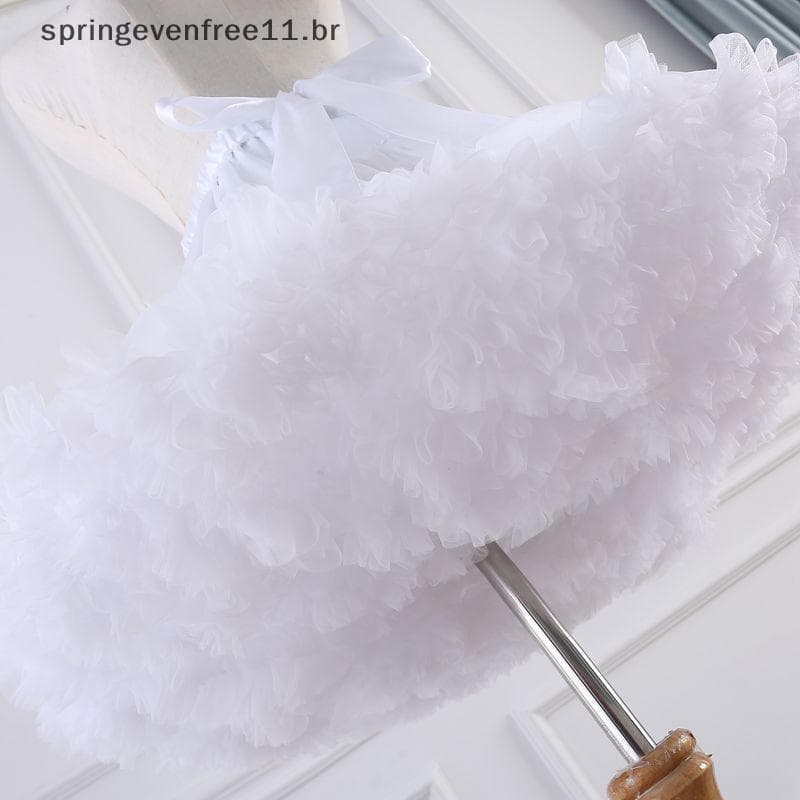 Primavera Feminina Anágua Lolita Underskirt Curto Crinolina Cosplay Kawaii Bonito BR
