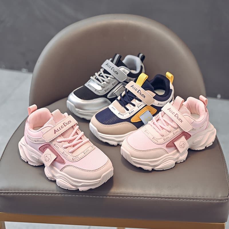 Novas meninas sapatos esportivos meninos couro impermeável resistente ao desgaste pai sapatos antiderrapante sola macia