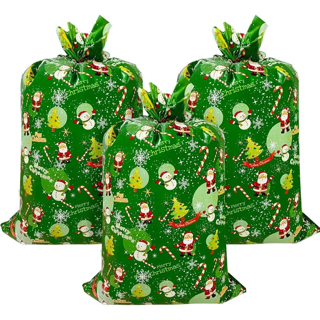3 sacolas de presente de Natal extra grandes, sacolas de presente de Natal jumbo de 56 polegadas