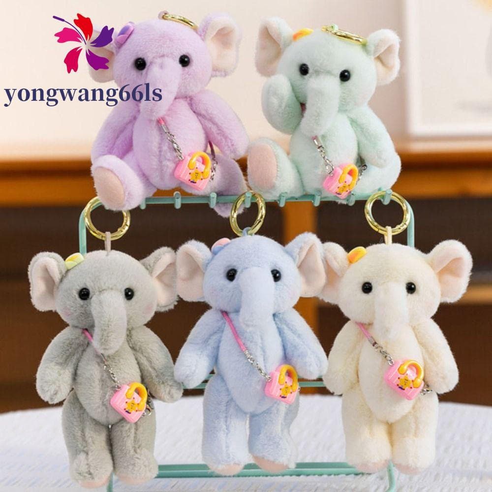 Brinquedo De Pelúcia De Elefante YONGWANG , Lindo Pingente De Mochila Anti-Perda , Chaveiro De Desenho Animado Fofo