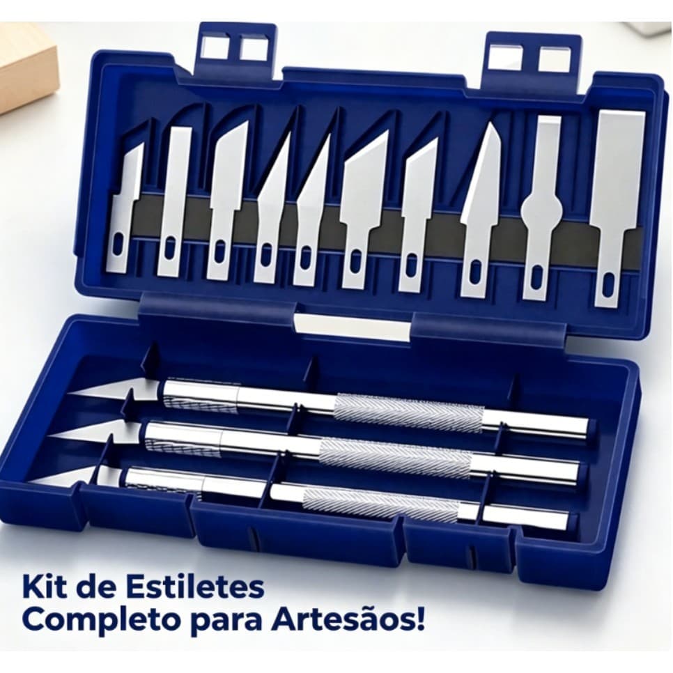 Kit de Estiletes de Precisão com 13 Peças：incluindo estojo magnético - Ideal para Artesanato, Artesão e Modelismo！