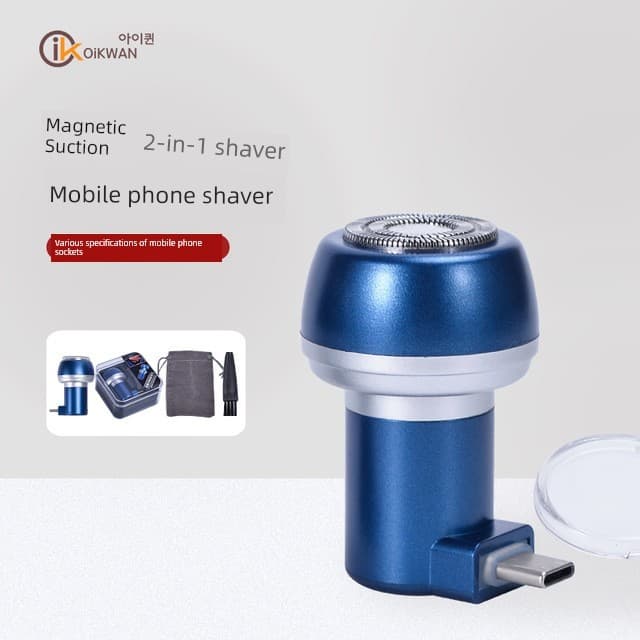 Mini navalha magnética para celular, navalha elétrica Plug-In para viagem, portátil, masculina, presente