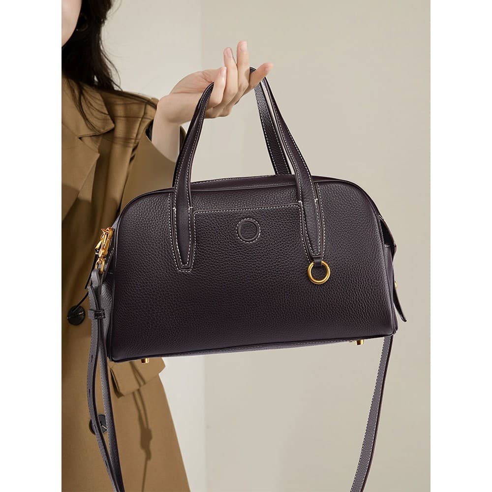 Hong Kong High-End temperamento All-Match bolsa novo estilo moda Retro saco de boliche grande capacidade simples sacola