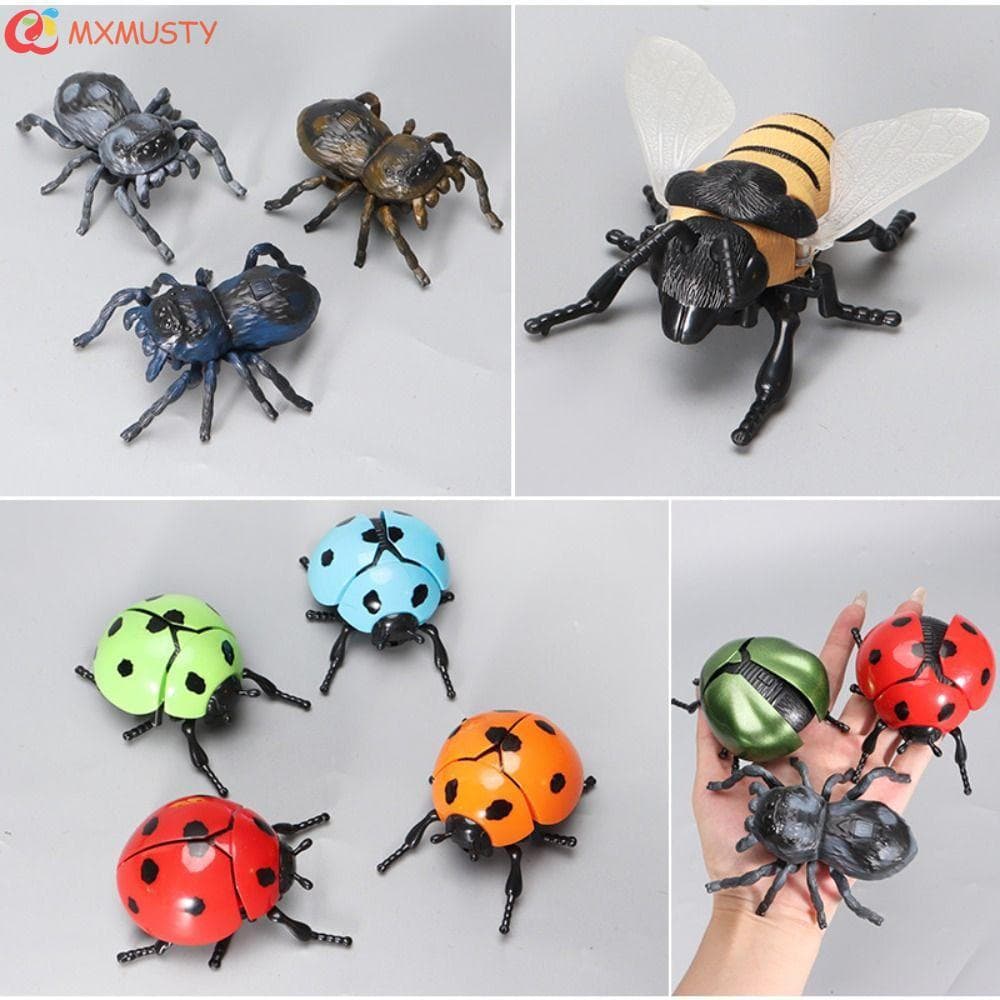MXMUSTYZA Brinquedo Modelo De Inseto , Cigarra Scarab Abelha Besouro Corrente Enrolamento Brinquedos De Insetos , Truque