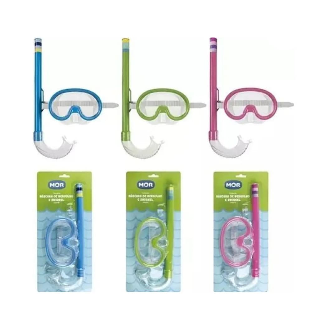 Óculos Natação Infantil Máscara Snorkel Mor 1884