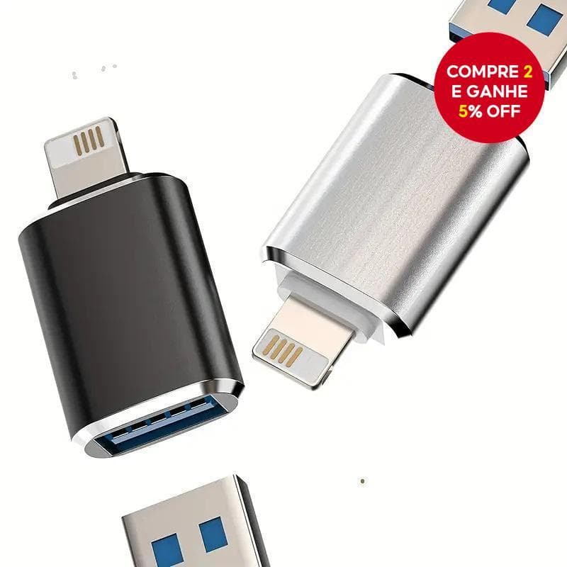 Adaptador USB 3.0 OTG para iPhone 14 13 12 11 Pro XS Max XR X 8 Plus 7 6s iPad iOS 13