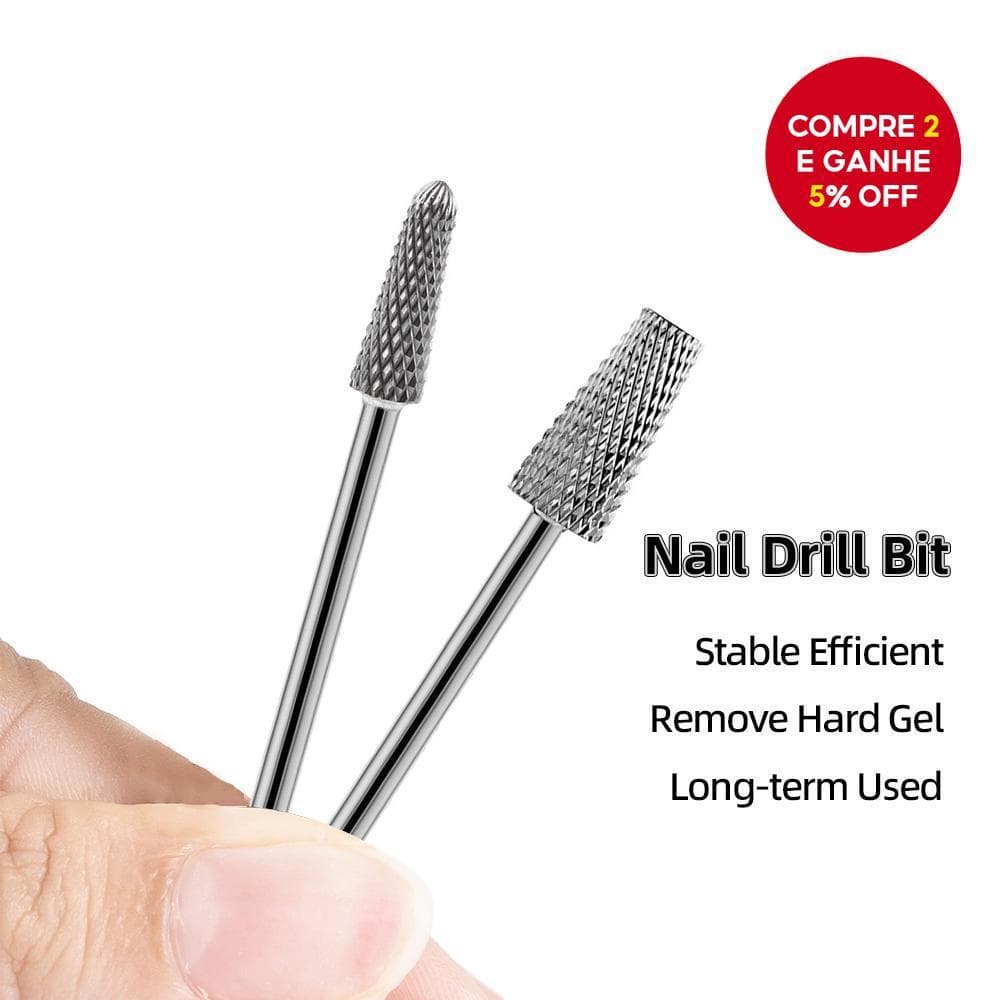 Broca De Unha De Carboneto De Tungstênio 3/32 " 2 Peças Cortadores De manicure Rotativos Para Acessórios De Ferramentas