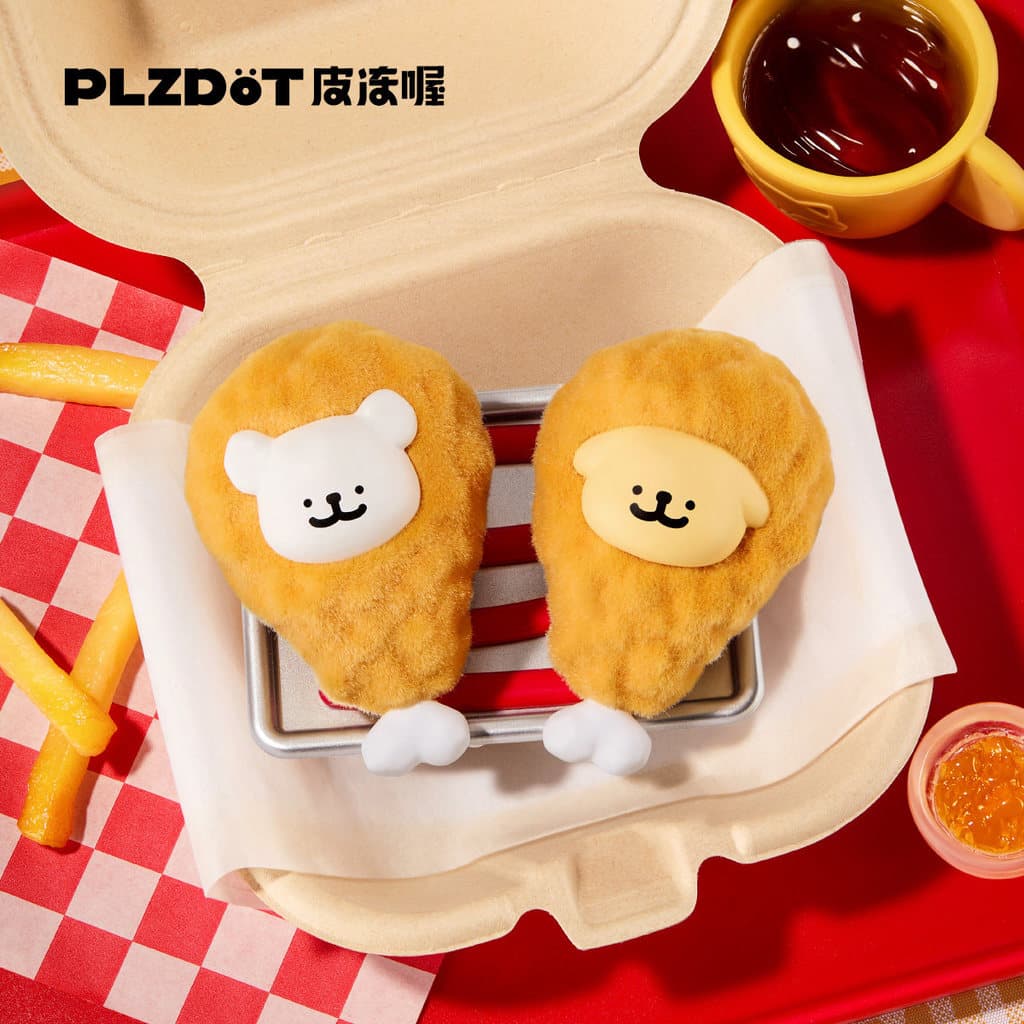 Novo produto PLZDOT Line Puppy "Fast Food Shop" MINI Mystery Box Boneca Bonito Decoração de Mesa Presente para Menina
