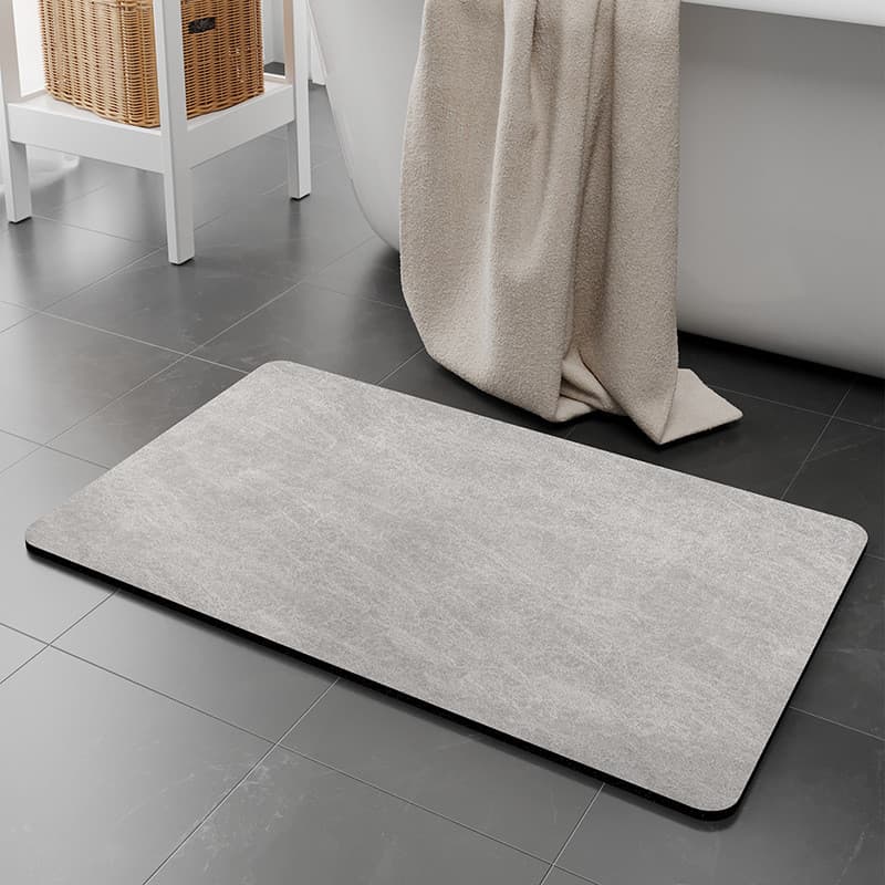 Tapete absorvente minimalista para banheiro, banheiro doméstico, antiderrapante, porta de banheiro, macio, lama diatomác