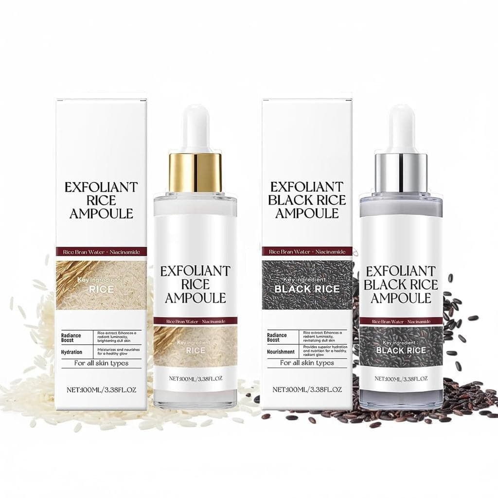 2PCS PeelShotGlowRiceAmpoule, K&RicePeelingAmpoule, GentlePeel&PoreMinimizing, SoftExfoliatingFace&BodySerum, Adequado p