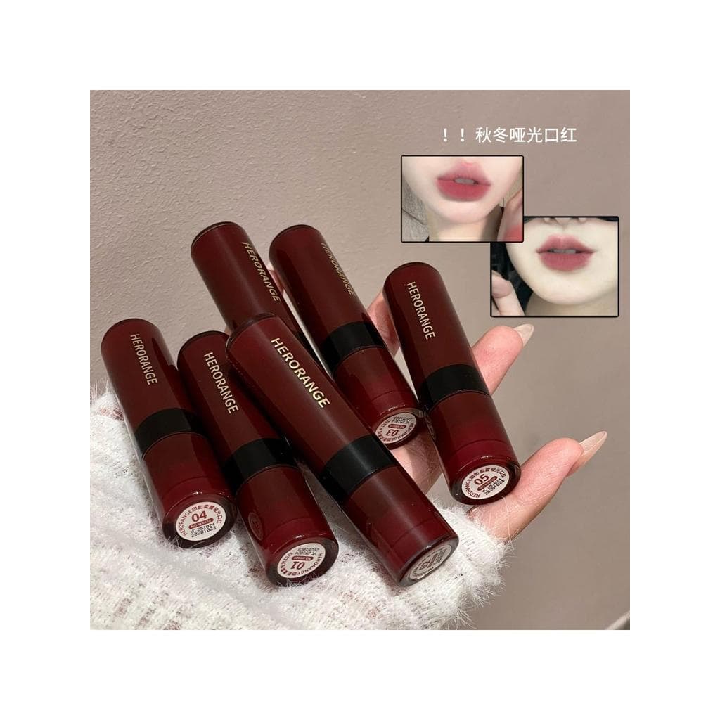 HERORANGE Sweet Shadow Soft Matte Batom Branco Duradouro Não Desbotado Lip Glaze Matte Matte Velvet Batom