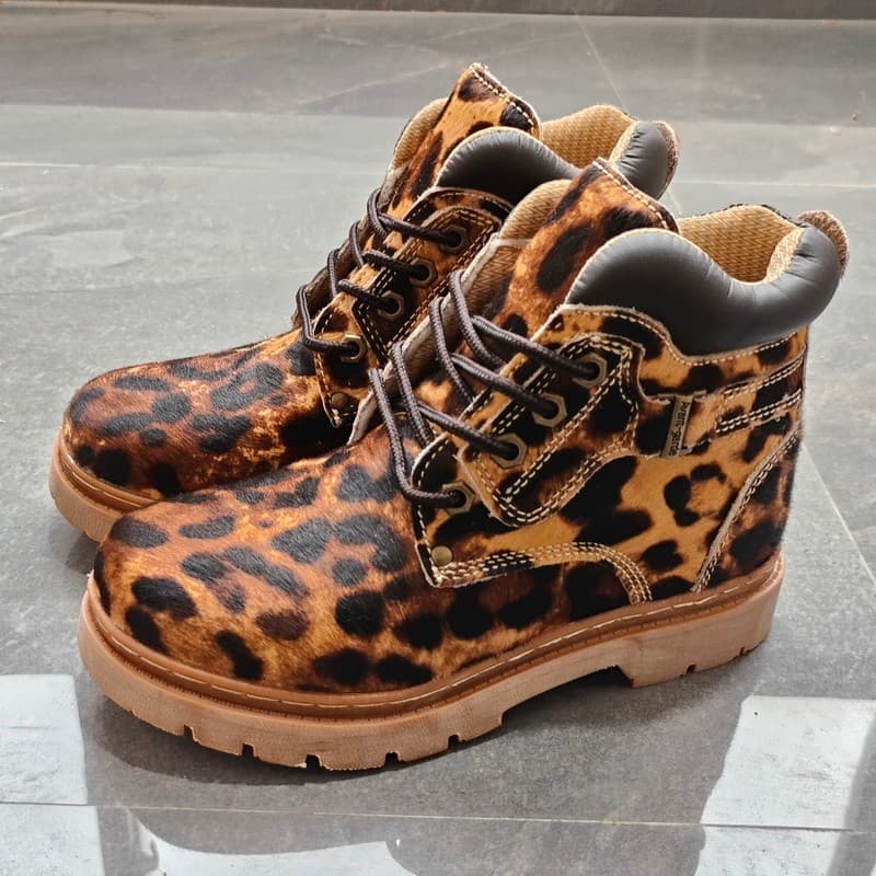 F Primeira camada de couro de cavalo botas curtas Martin botas na moda botas gerais ao ar livre couro genuíno bota da mo