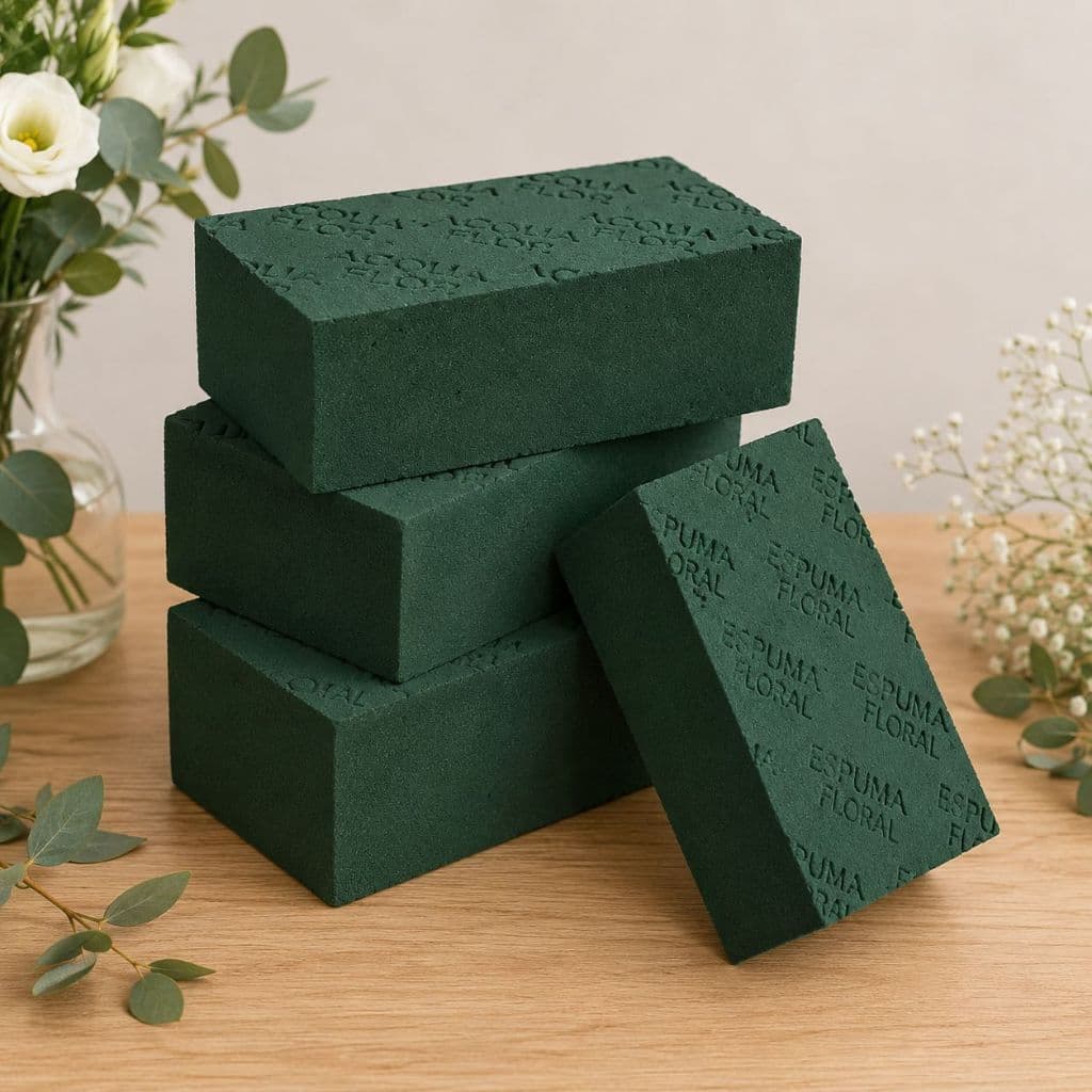 Kit 12 Espuma Fenólica Floral Tijolinho 20x9x6 – Absorve até 1,5L | Arranjos Flores Naturais