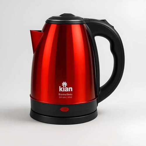 Chaleira Elétrica 1,8L Vermelha Kian CH100 1500W Desligamento Automático