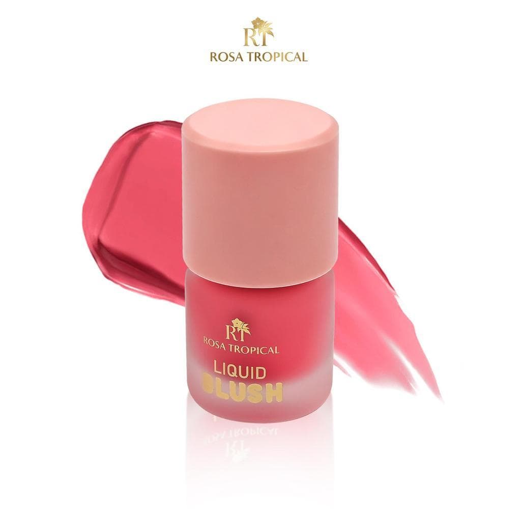 Blush Líquido ROSA TROPICAL Efeito Natural Longa Duração Hidratante Textura Leve Maquiagem