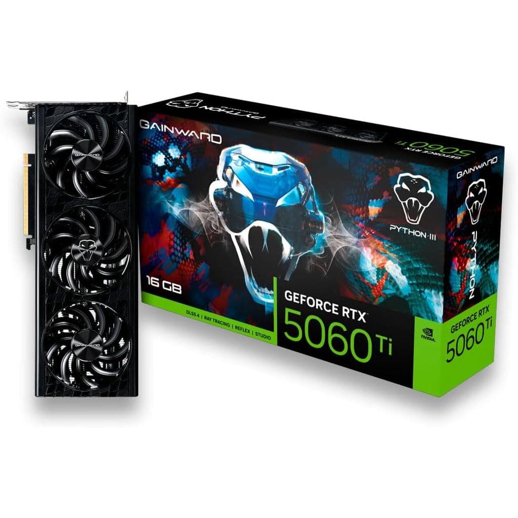 PLACA DE VIDEO RTX5060TI 16GB GDDR7 128BITS GAINWARD PYTHON III NE7506T019T1-GB2061T