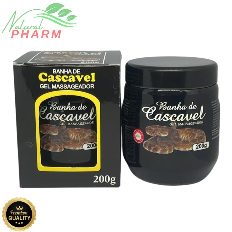 Kit 3 Gel Banha de Cascavel 200g Néctar Cosméticos Original | Envio Rápido