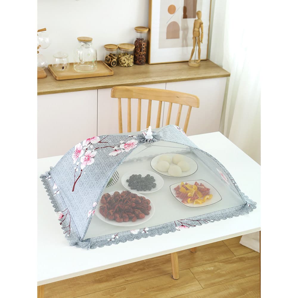 Capa de prato de comida capa de prato Anti-mosca dobrável capa de mesa de jantar sobras de osso duplo capa de arroz capa