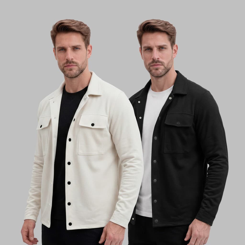 Kit 2 Casaco Moletom Premium Masculino Jaqueta Blazer Social Sobretudo Inverno Masculina