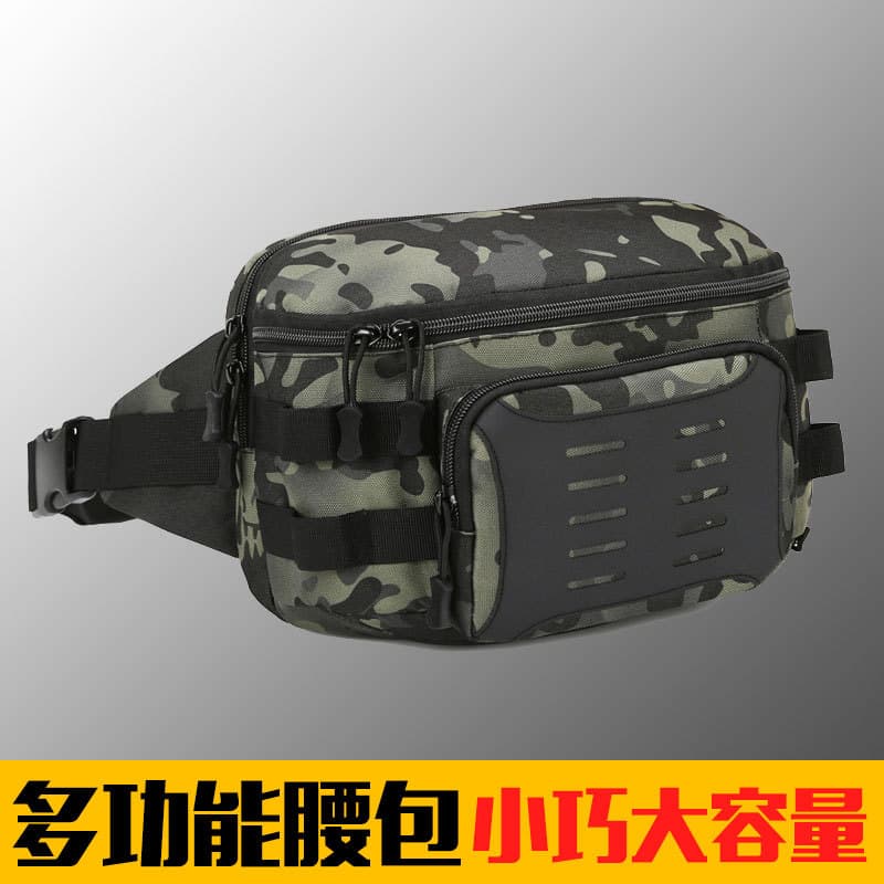 Bolsa de cintura masculina de grande capacidade para uso externo, bolsa de peito Casual, bolsa de ombro tática, mochila