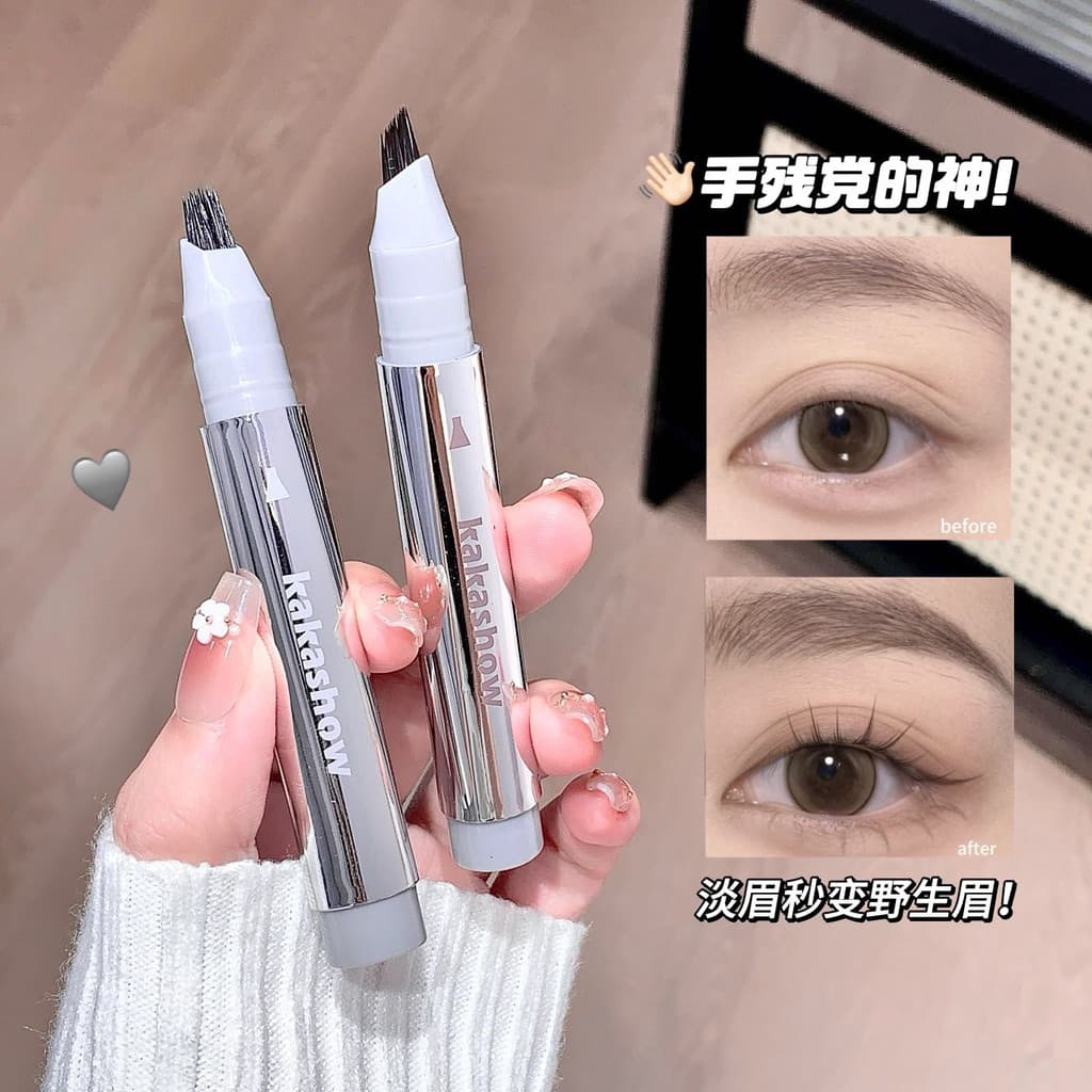 Kakashow Little Painter Lápis de sobrancelha de água multiuso à prova d'água Natural Tridimensional Sobrancelha Duradour