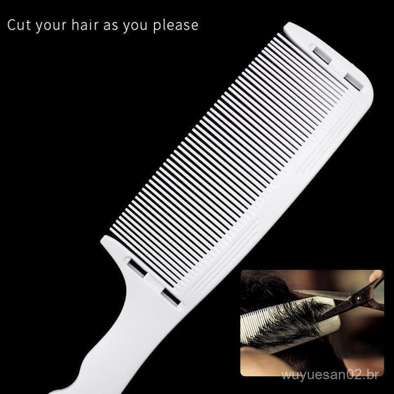 [Royalvalley] Barbeador Curvo Máquina De Cortar Cabelo Cutb Barber Flat Topb Com Régua Antiestático Salon Cuttingb Escov