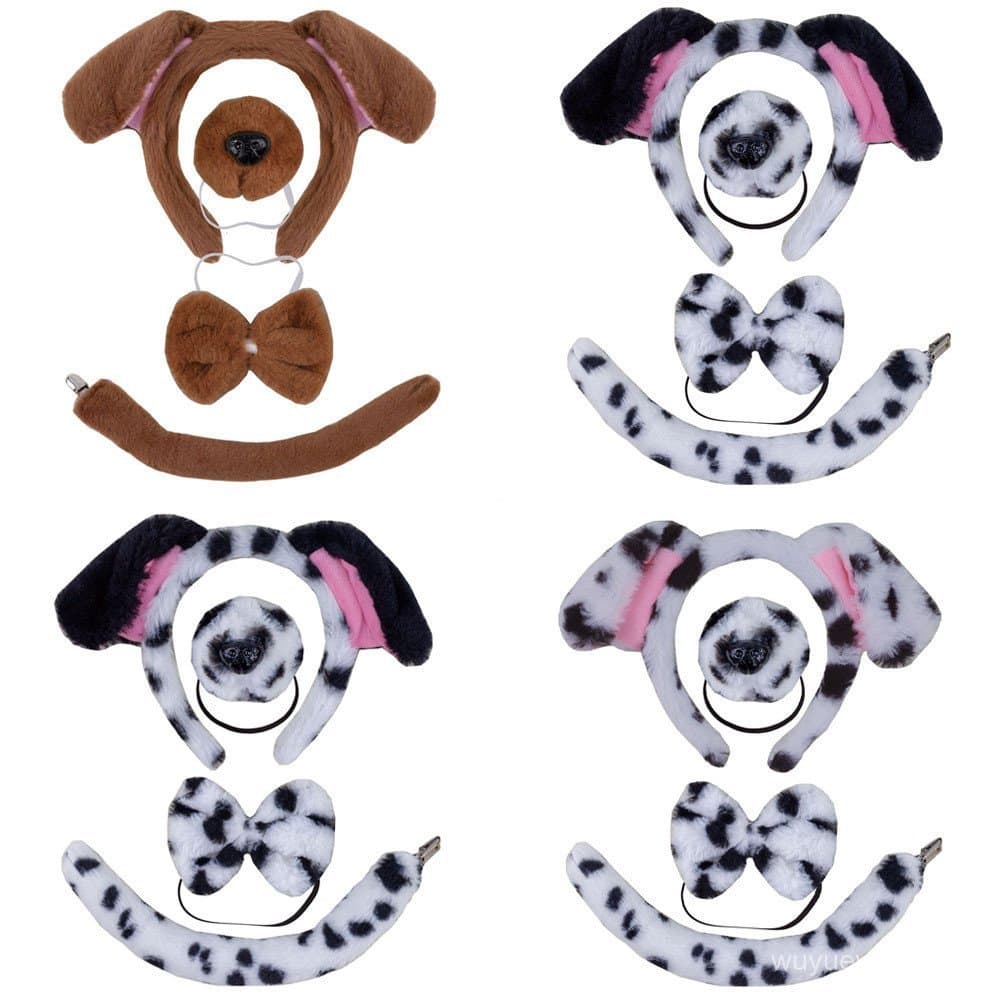 Halloween Animal Cocar Pudim Cão Dos Desenhos Animados Bonito Rosto Lavagem Headbands Acessórios Para O Cabelo De Pelúci