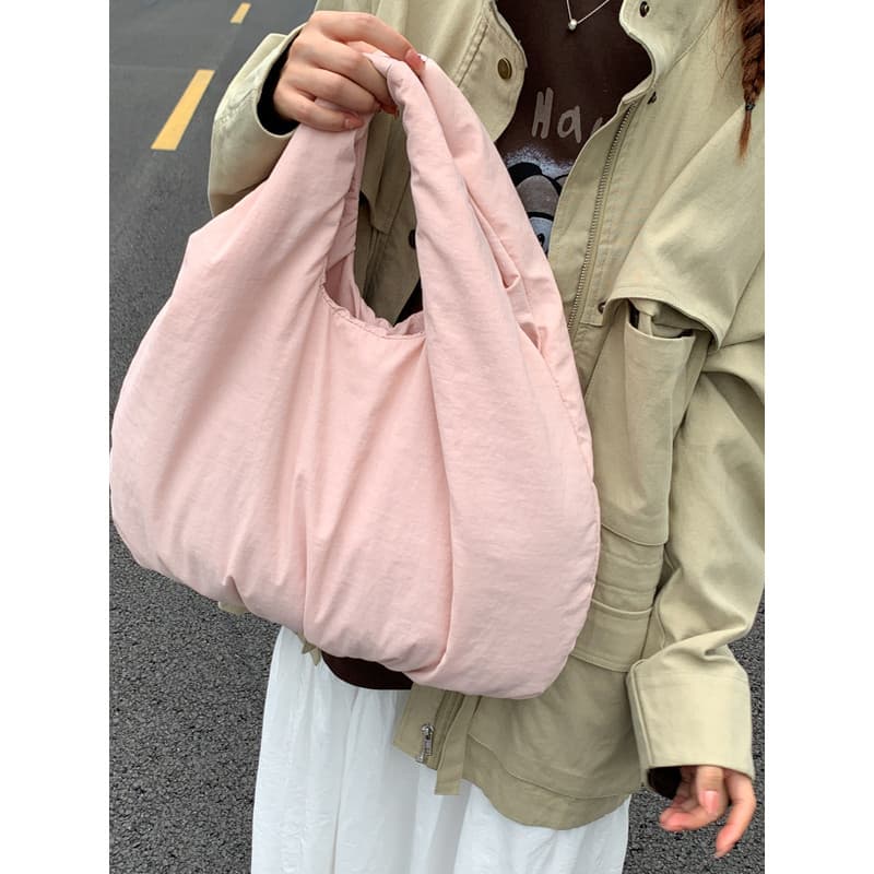 2025 novo estilo moda grande capacidade senhoras sacola All-Match Commuter bolsa de ombro cor sólida simples axilas